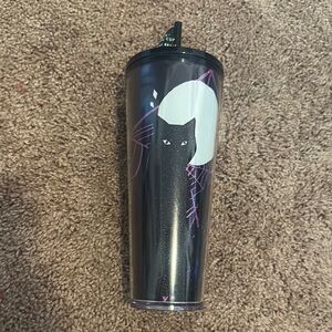 Starbucks 2021 Fall Halloween Cat Moon Glow In The Dark 24 Oz. Tumbler Cup New